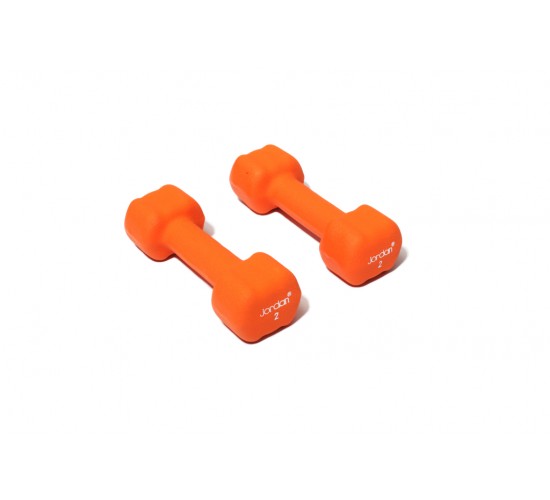 Jordan Ignite Hantle Neoprenowe Studio Fitness 2kg (para, pomarańczowe)