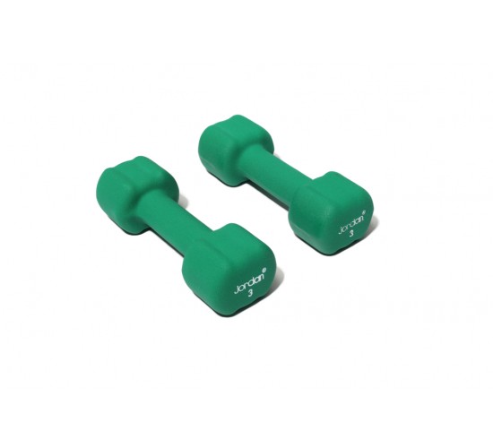 Jordan Ignite Hantle Neoprenowe Studio Fitness 3kg (para, zielone)