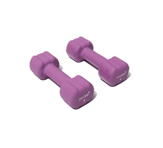 Jordan Ignite Hantle Neoprenowe Studio Fitness 4kg (para, fioletowe)
