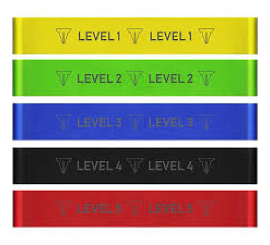 MINI RESISTANCE BAND SET, LEVEL 1 (5pcs)