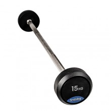 RUBBER GYM DELUXE BARBELL 15kg
